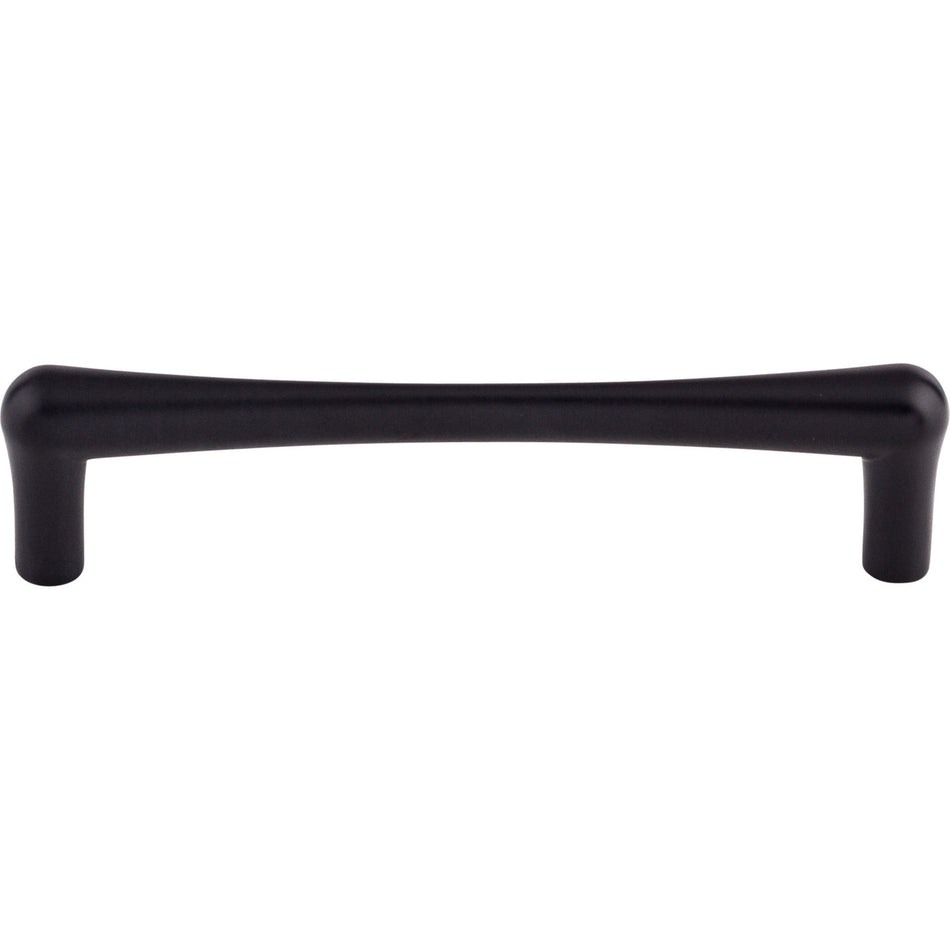 Top Knobs TK764BLK: 5-1/16" cc Brookline Round Bar Cabinet Pull - Flat Black