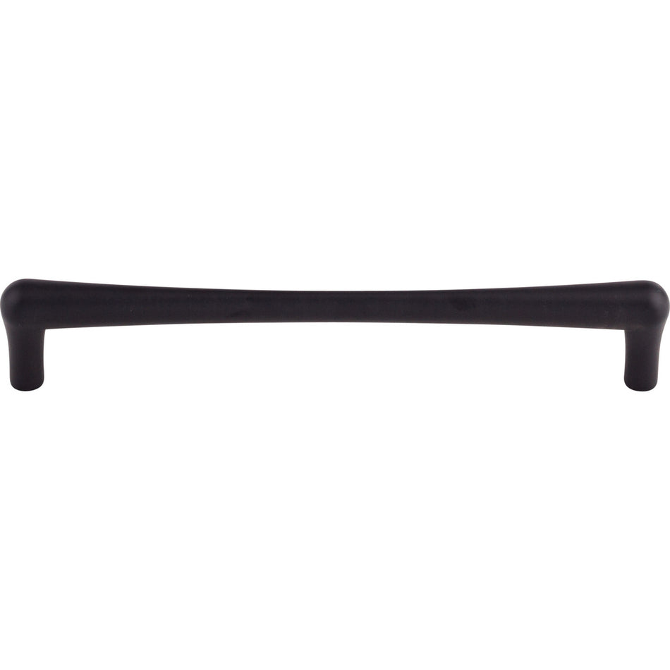 Top Knobs TK766BLK: 7-9/16" cc Brookline Round Bar Cabinet Pull - Flat Black