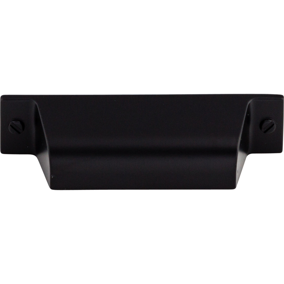 Top Knobs TK772BLK: 2-3/4" cc Channing Cup Cabinet Pull - Flat Black