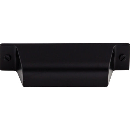 Top Knobs TK772BLK: 2-3/4" cc Channing Cup Cabinet Pull - Flat Black