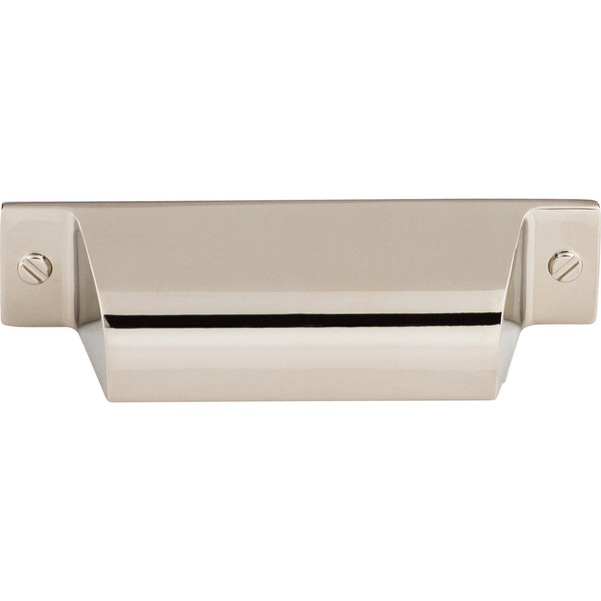 Top Knobs TK772PN: 2-3/4" cc Channing Cup Cabinet Pull - Polished Nickel