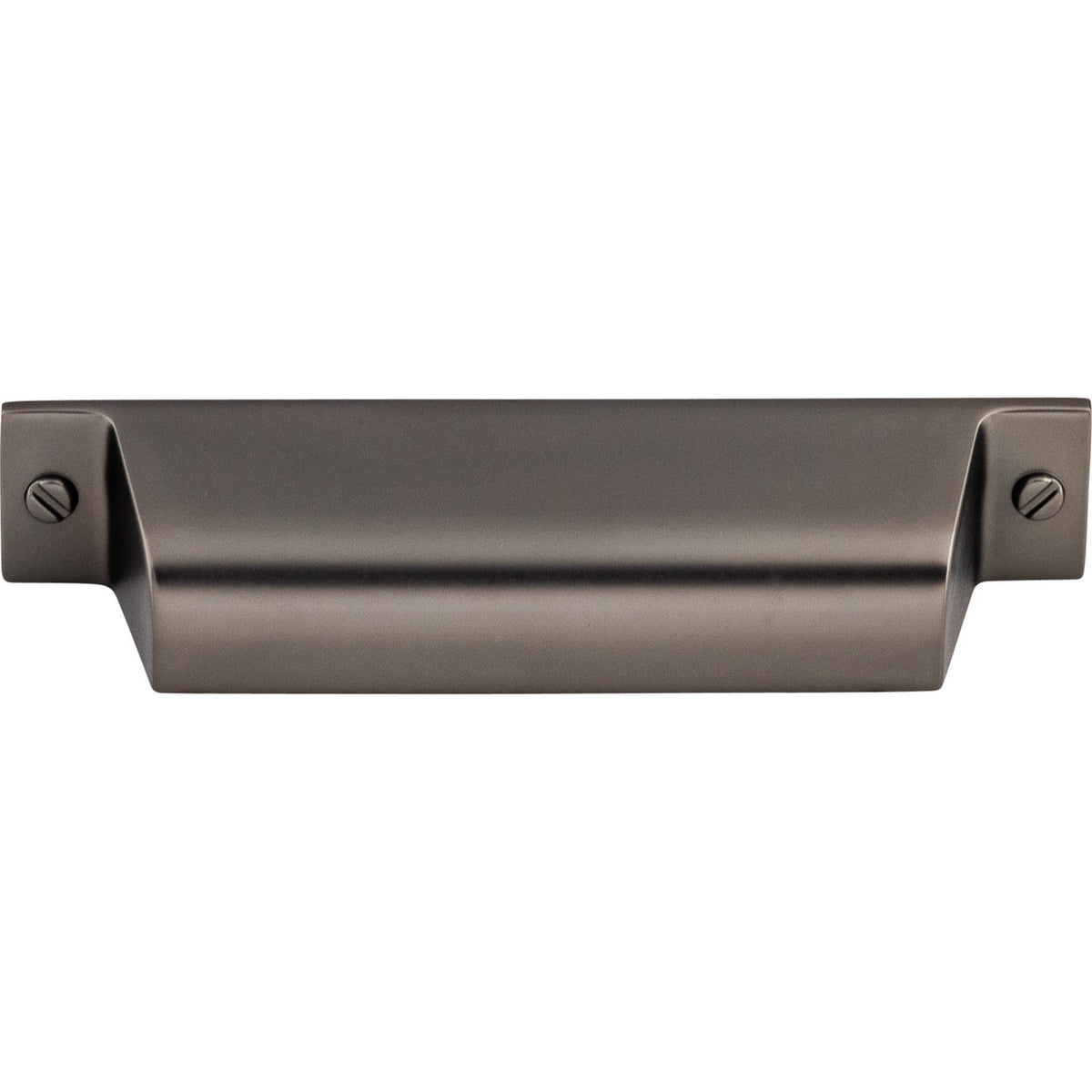 Top Knobs TK773AG: 3-3/4" cc Channing Cup Cabinet Pull - Ash Gray