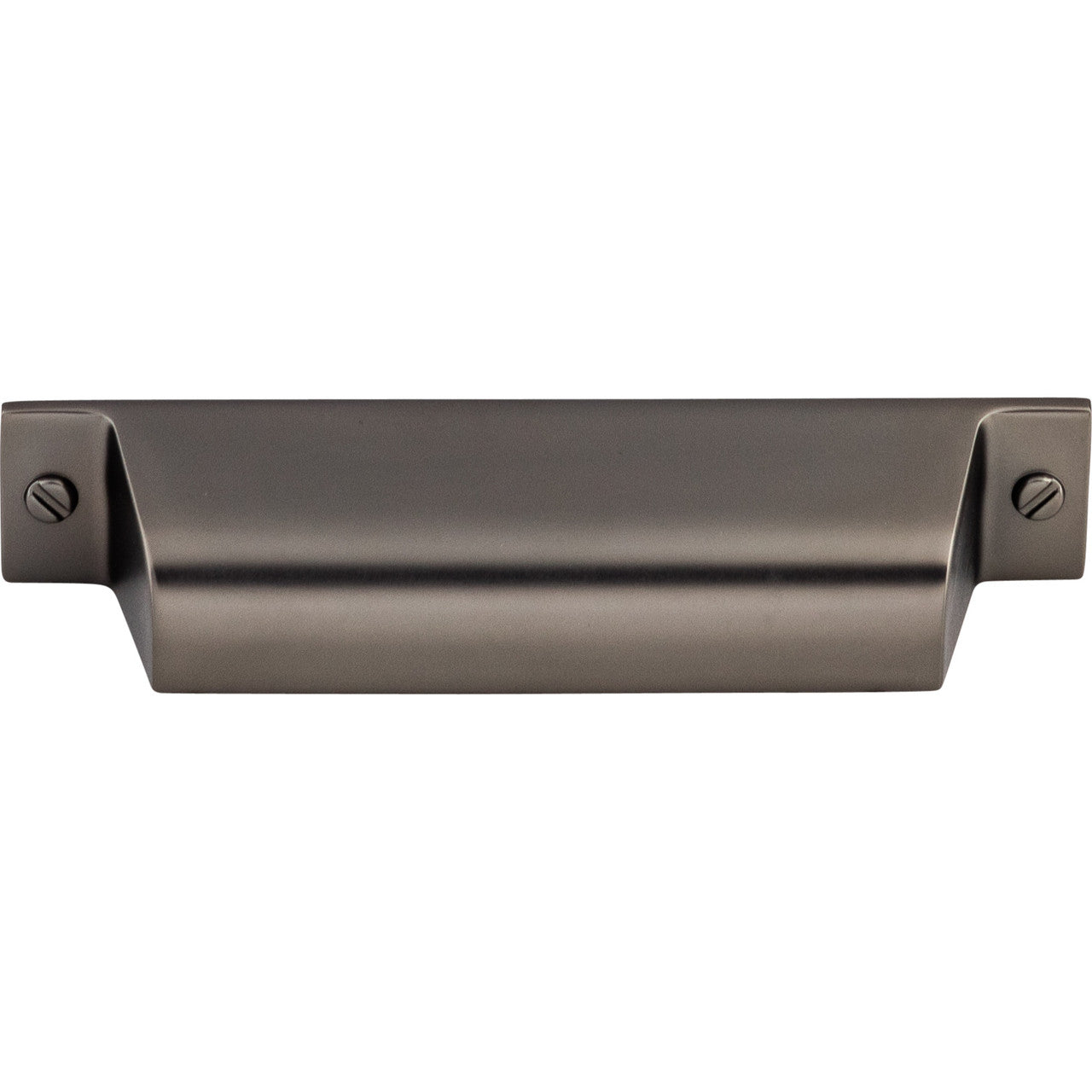 Top Knobs TK773AG: 3-3/4" cc Channing Cup Cabinet Pull - Ash Gray