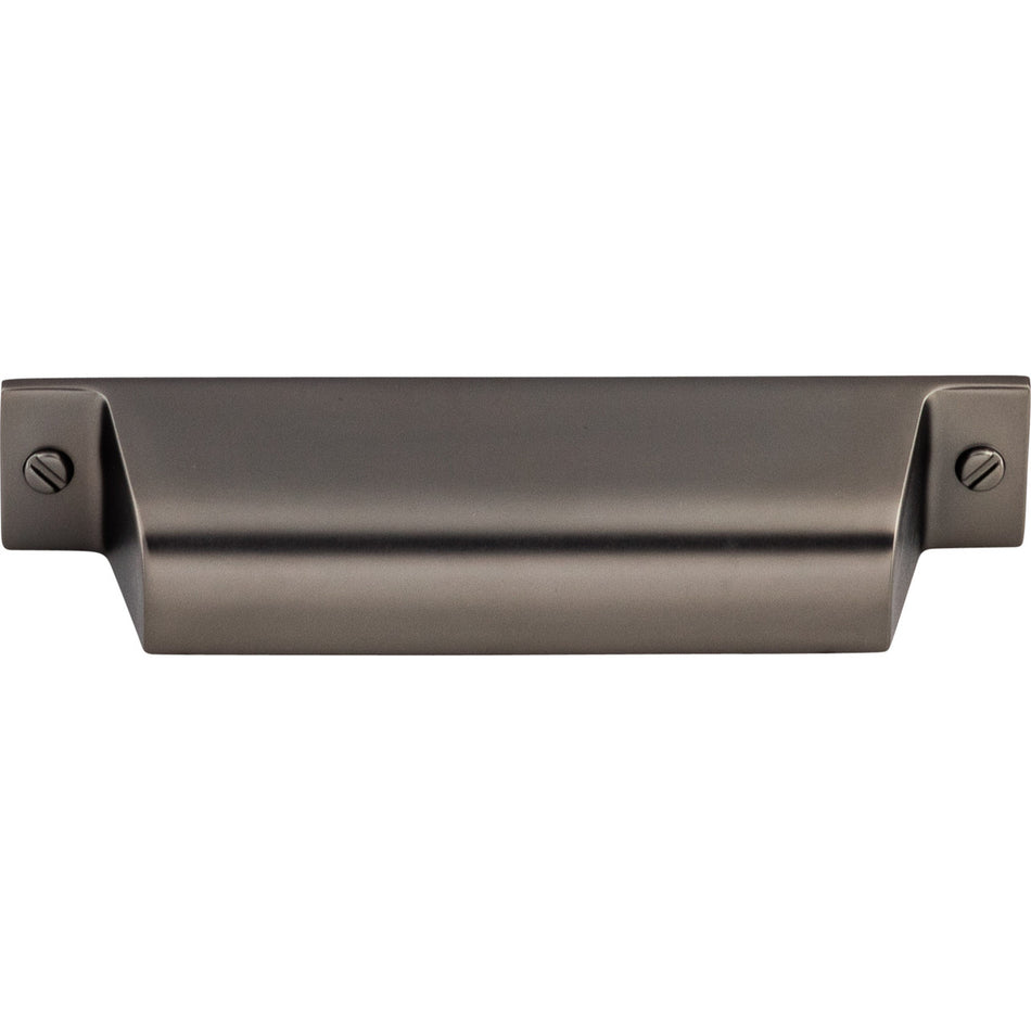 Top Knobs TK773AG: 3-3/4" cc Channing Cup Cabinet Pull - Ash Gray
