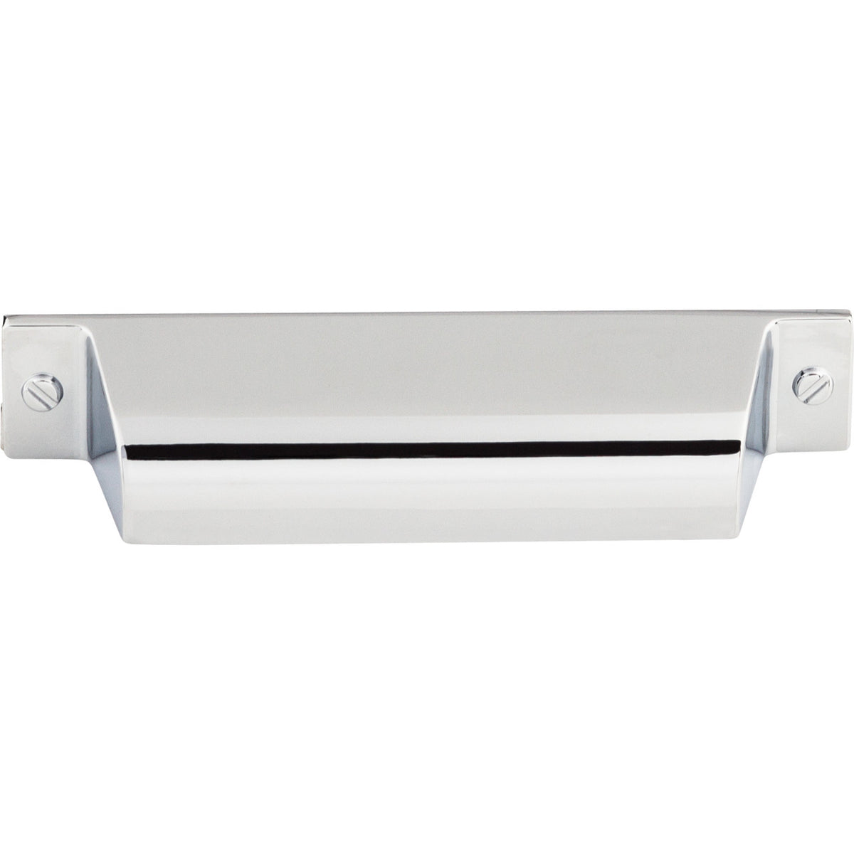 Top Knobs TK773PC: 3-3/4" cc Channing Cup Cabinet Pull - Polished Chrome