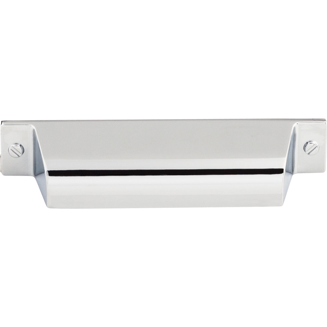 Top Knobs TK773PC: 3-3/4" cc Channing Cup Cabinet Pull - Polished Chrome
