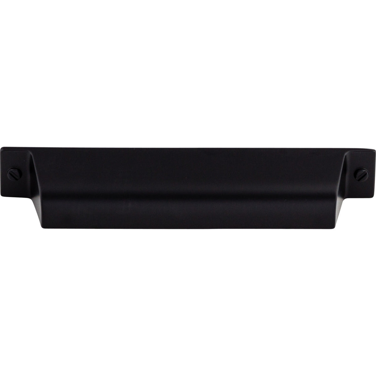 Top Knobs TK774BLK: 5" cc Channing Cup Cabinet Pull - Flat Black