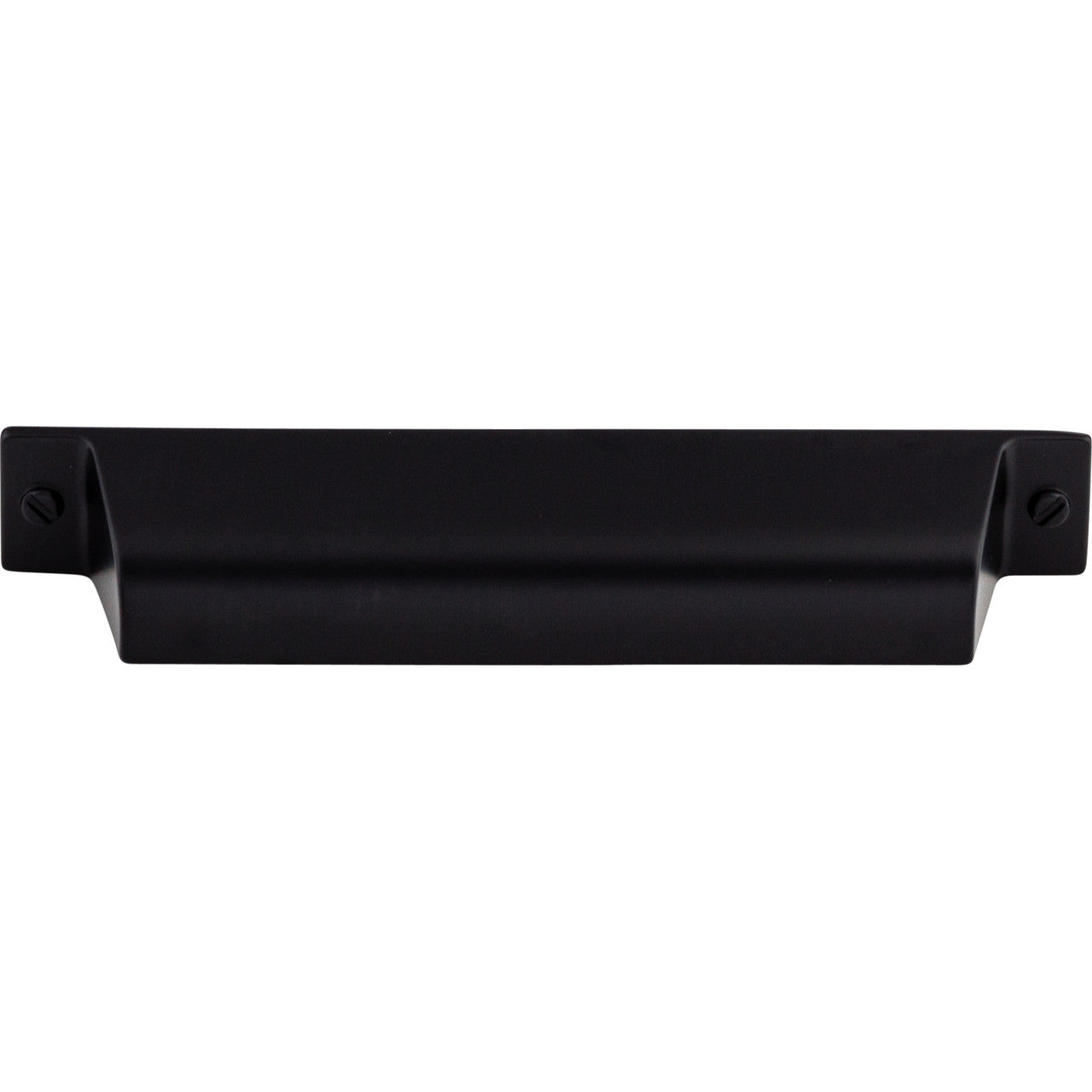 Top Knobs TK774BLK: 5" cc Channing Cup Cabinet Pull - Flat Black