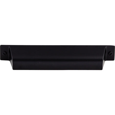 Top Knobs TK774BLK: 5" cc Channing Cup Cabinet Pull - Flat Black