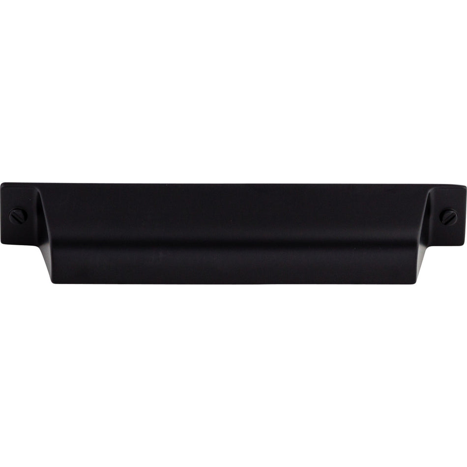 Top Knobs TK774BLK: 5" cc Channing Cup Cabinet Pull - Flat Black