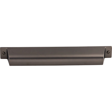 Top Knobs TK775AG: 7" cc Channing Cup Cabinet Pull - Ash Gray