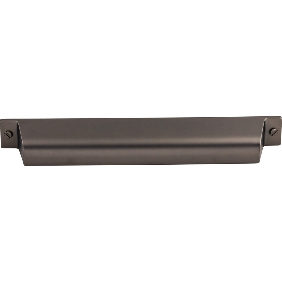 Top Knobs TK775AG: 7" cc Channing Cup Cabinet Pull - Ash Gray