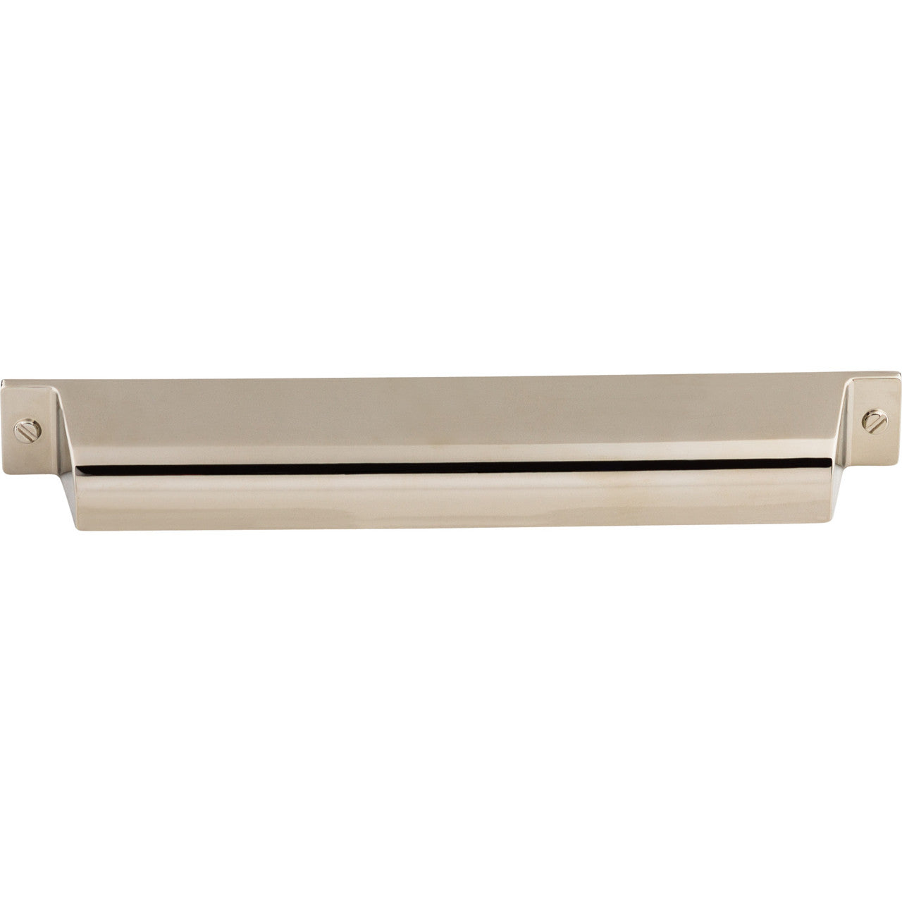 Top Knobs TK775PN: 7" cc Channing Cup Cabinet Pull - Polished Nickel