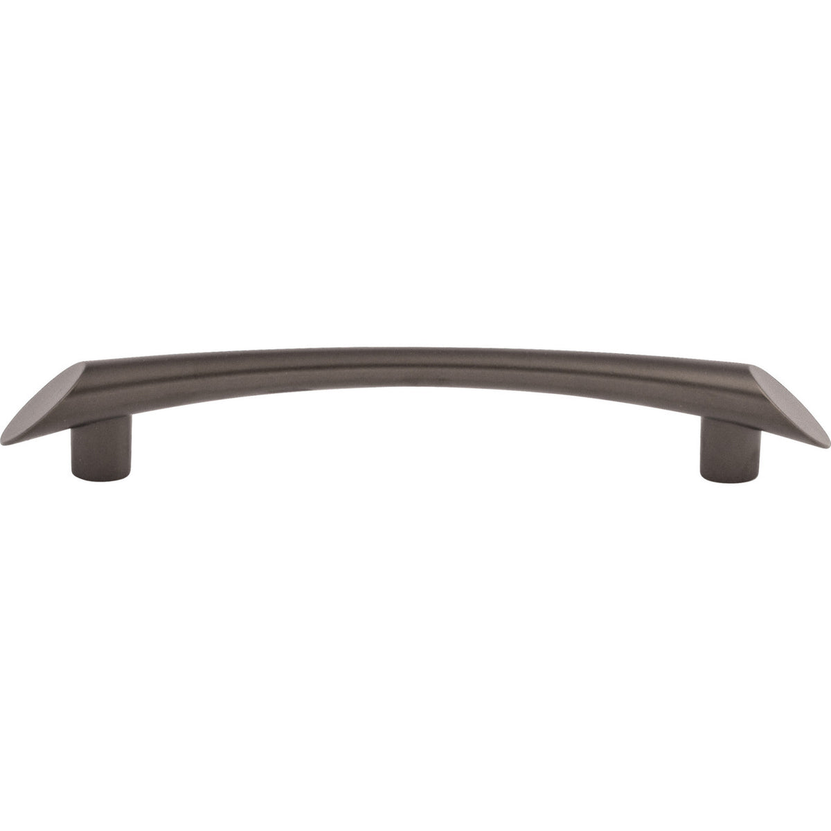 Top Knobs TK783AG: 5-1/16" cc Edgewater Curved Bar Cabinet Pull - Ash Gray