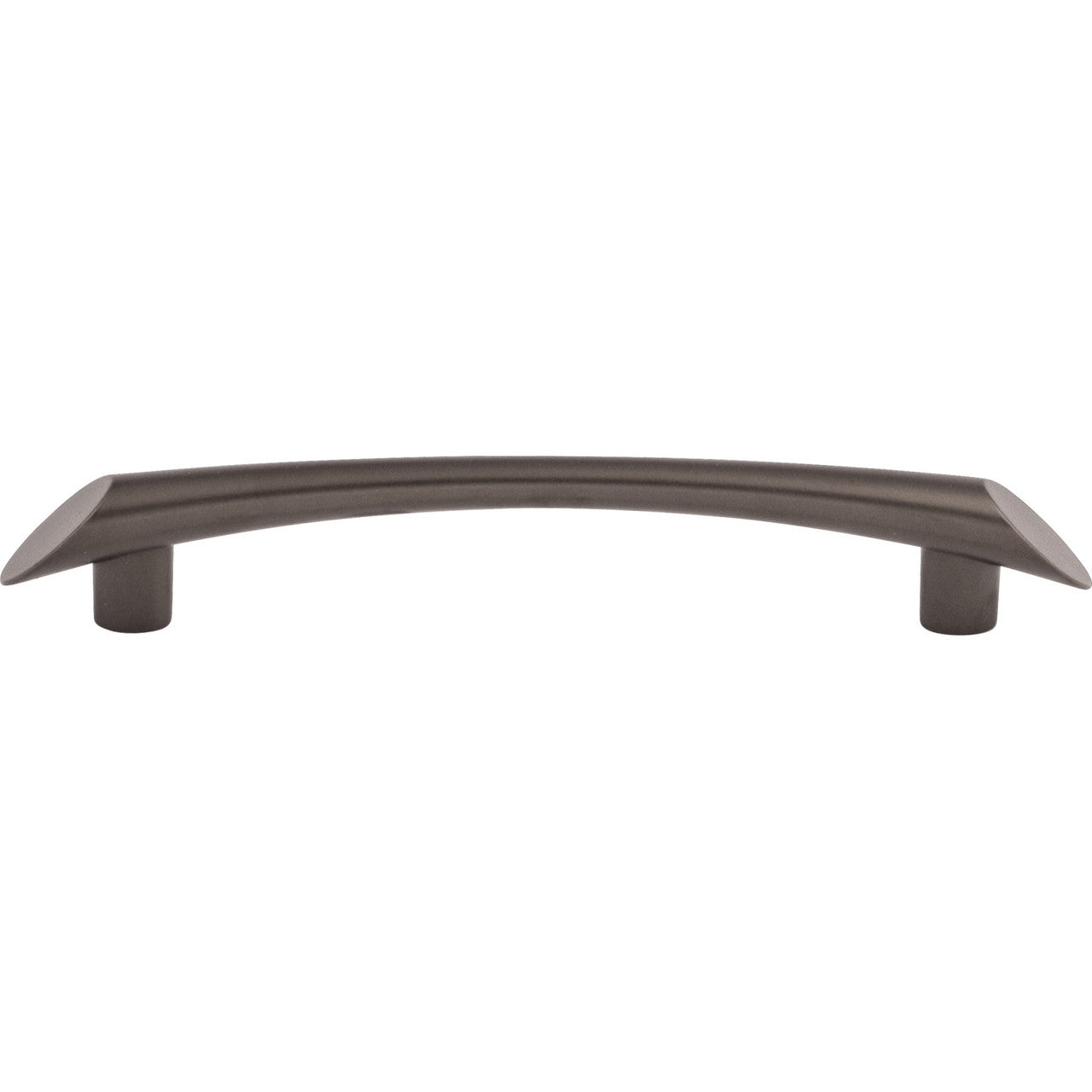 Top Knobs TK783AG: 5-1/16" cc Edgewater Curved Bar Cabinet Pull - Ash Gray