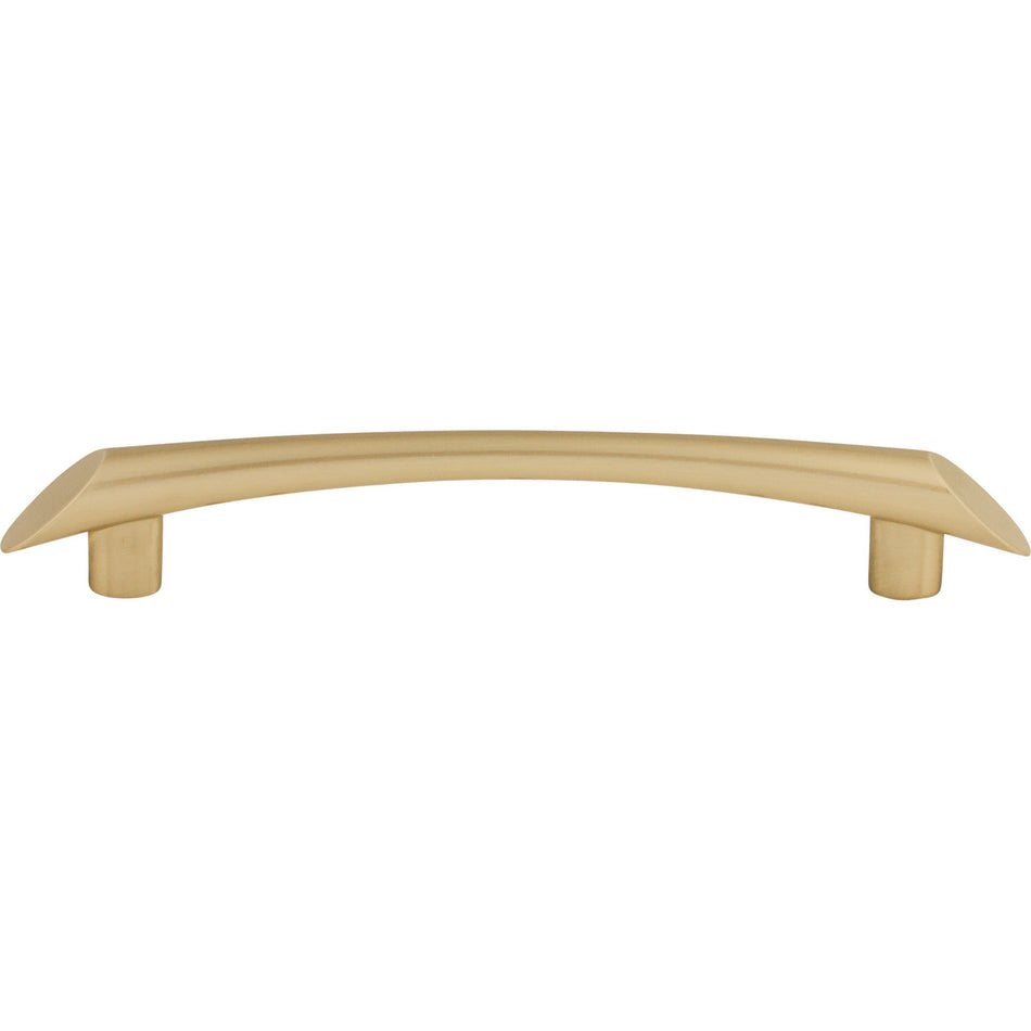 Top Knobs TK783HB: 5-1/16" cc Edgewater Curved Bar Cabinet Pull - Honey Bronze