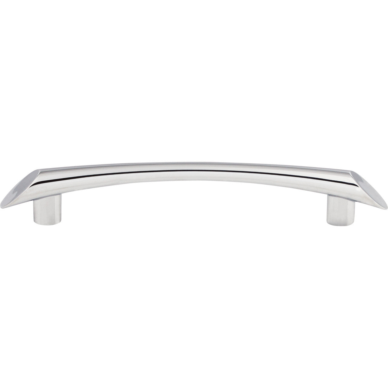 Top Knobs TK783PC: 5-1/16" cc Edgewater Curved Bar Cabinet Pull - Polished Chrome