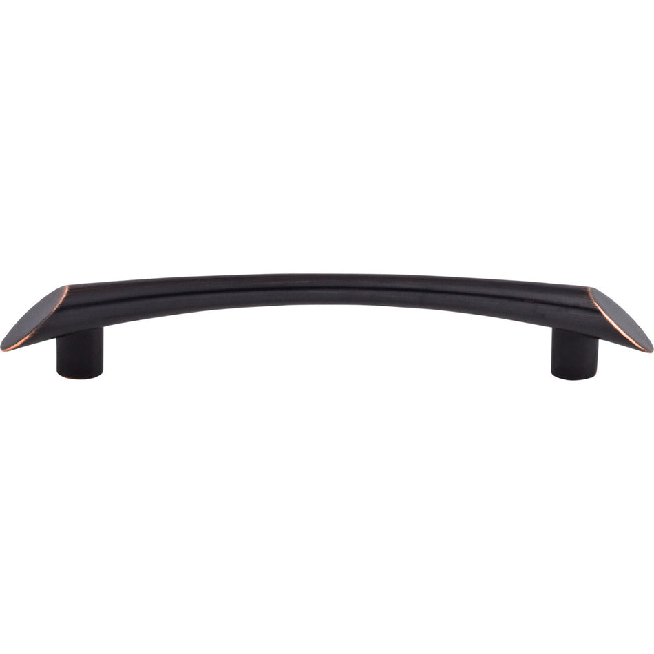 Top Knobs TK783TB: 5-1/16" cc Edgewater Curved Bar Cabinet Pull - Tuscan Bronze