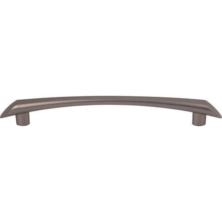 Top Knobs TK784AG: 6-5/16" cc Edgewater Curved Bar Cabinet Pull - Ash Gray