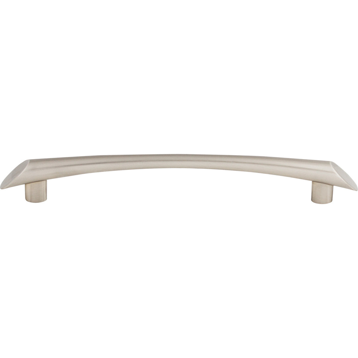 Top Knobs TK784BSN: 6-5/16" cc Edgewater Curved Bar Cabinet Pull - Brushed Satin Nickel