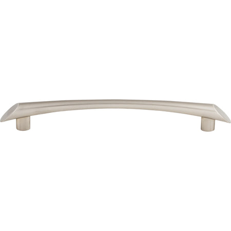 Top Knobs TK784BSN: 6-5/16" cc Edgewater Curved Bar Cabinet Pull - Brushed Satin Nickel