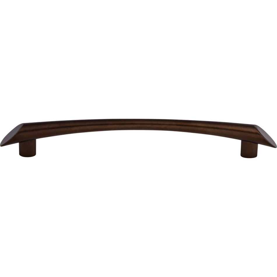 Top Knobs TK784ORB: 6-5/16" cc Edgewater Curved Bar Cabinet Pull - Oil Rubbed Bronze