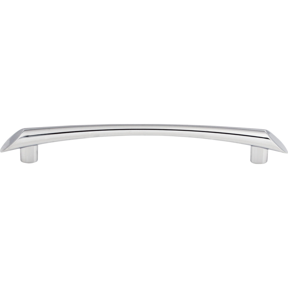 Top Knobs TK784PC: 6-5/16" cc Edgewater Curved Bar Cabinet Pull - Polished Chrome