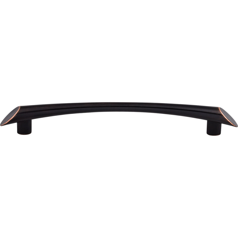 Top Knobs TK784TB: 6-5/16" cc Edgewater Curved Bar Cabinet Pull - Tuscan Bronze