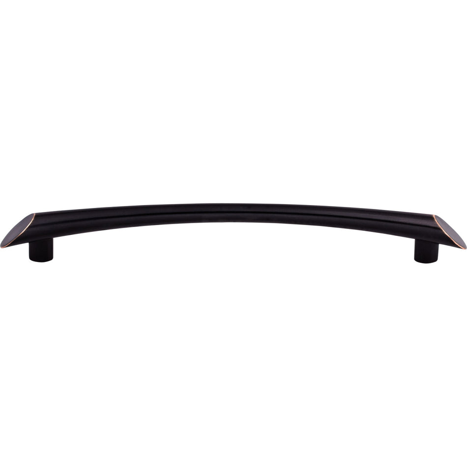Top Knobs TK785TB: 7-9/16" cc Edgewater Curved Bar Cabinet Pull - Tuscan Bronze