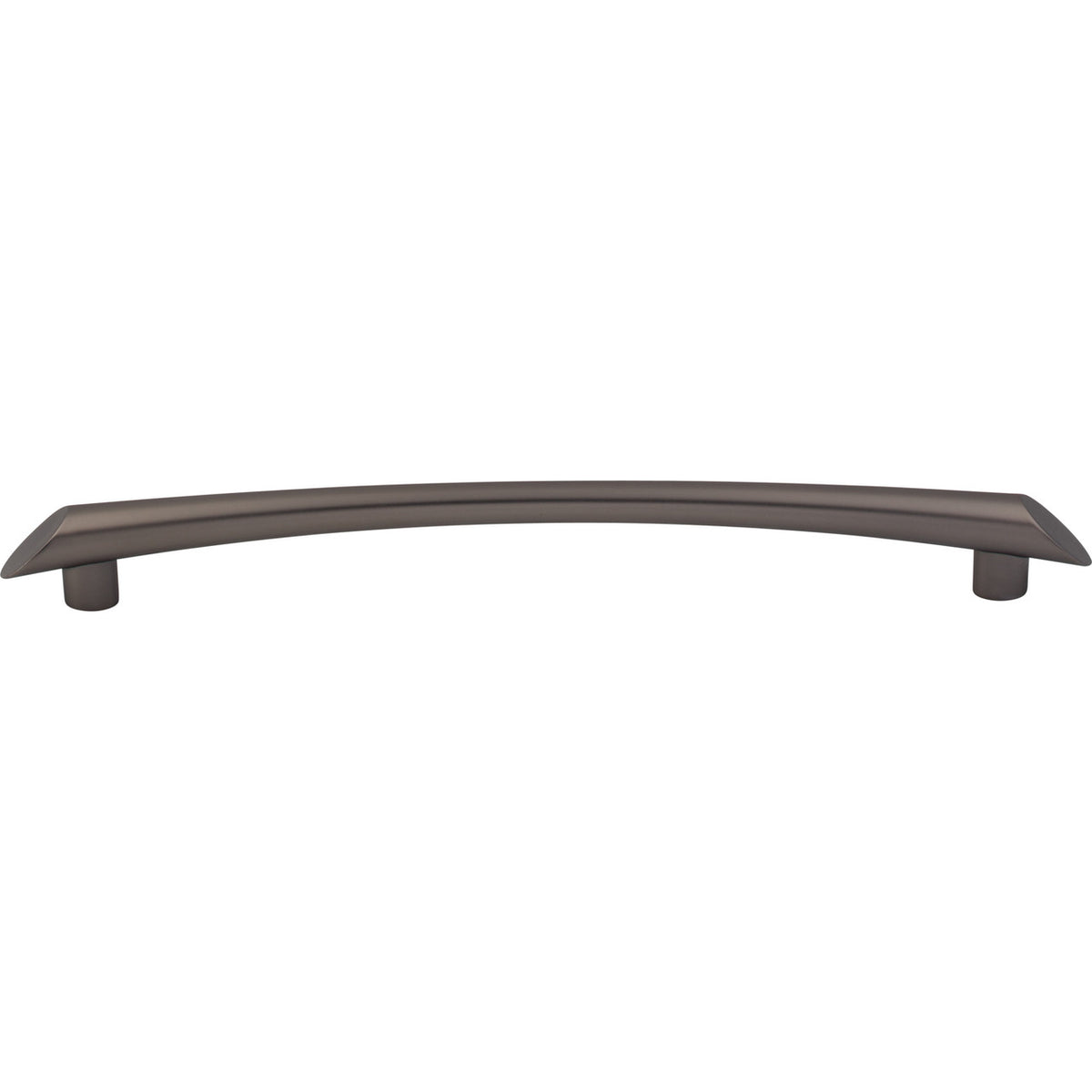 Top Knobs TK786AG: 9" cc Edgewater Curved Bar Cabinet Pull - Ash Gray