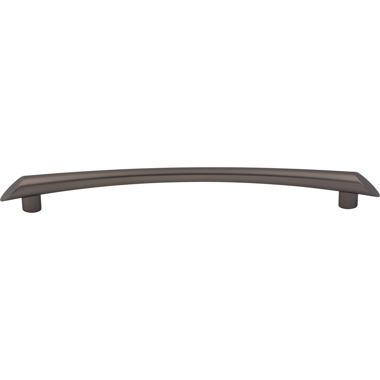 Top Knobs TK786AG: 9" cc Edgewater Curved Bar Cabinet Pull - Ash Gray