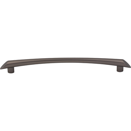 Top Knobs TK786AG: 9" cc Edgewater Curved Bar Cabinet Pull - Ash Gray