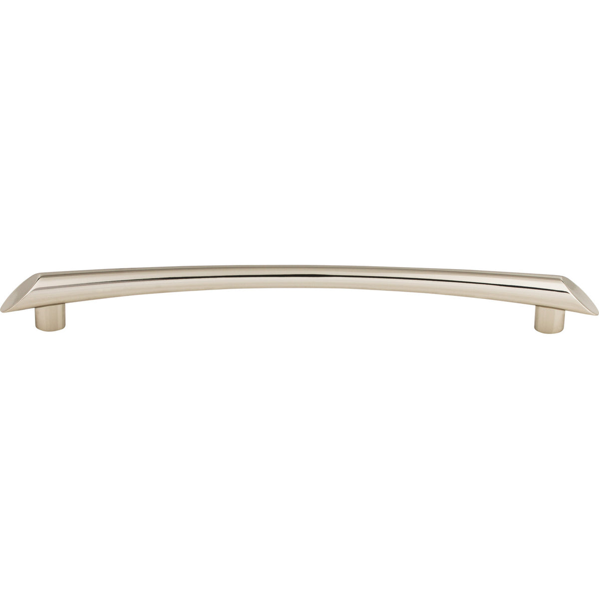 Top Knobs TK786PN: 9" cc Edgewater Curved Bar Cabinet Pull - Polished Nickel