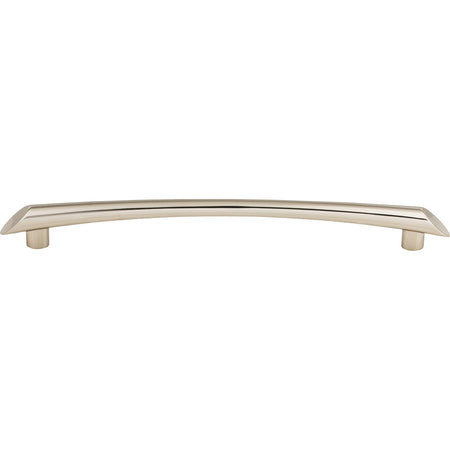 Top Knobs TK786PN: 9" cc Edgewater Curved Bar Cabinet Pull - Polished Nickel