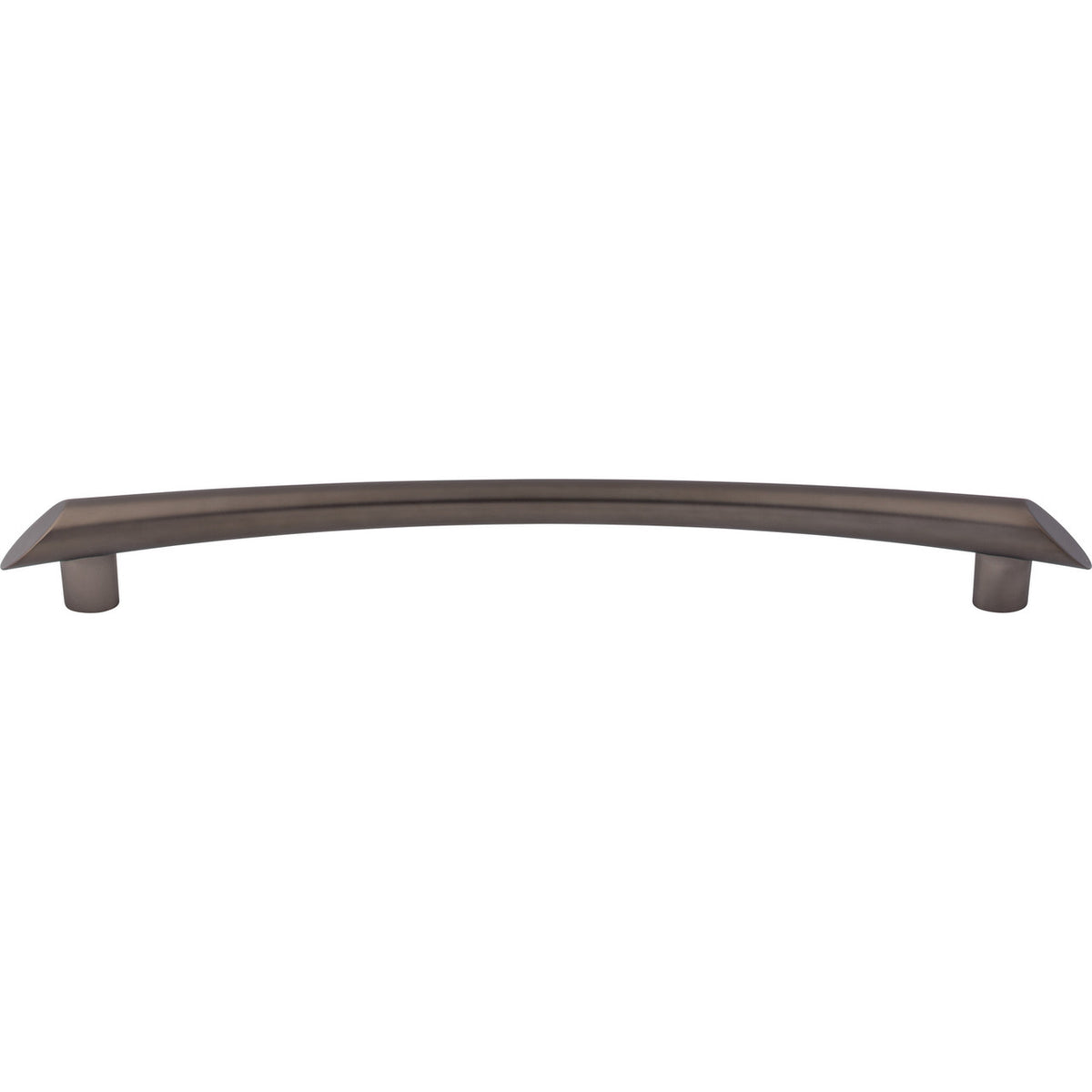 Top Knobs TK788AG: 12" cc Edgewater Curved Bar Appliance Pull - Ash Gray