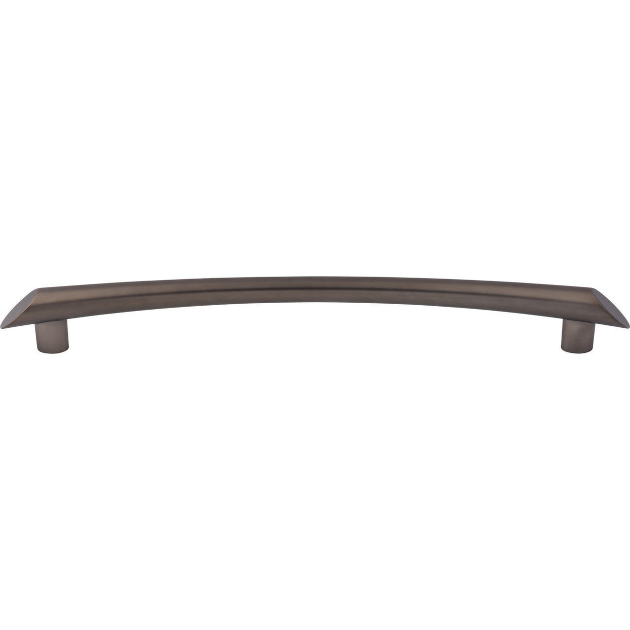 Top Knobs TK788AG: 12" cc Edgewater Curved Bar Appliance Pull - Ash Gray