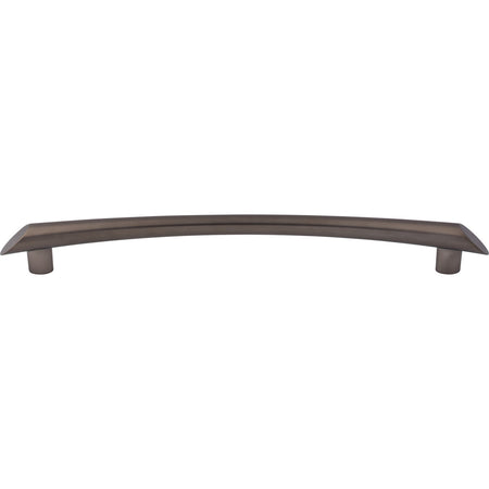 Top Knobs TK788AG: 12" cc Edgewater Curved Bar Appliance Pull - Ash Gray