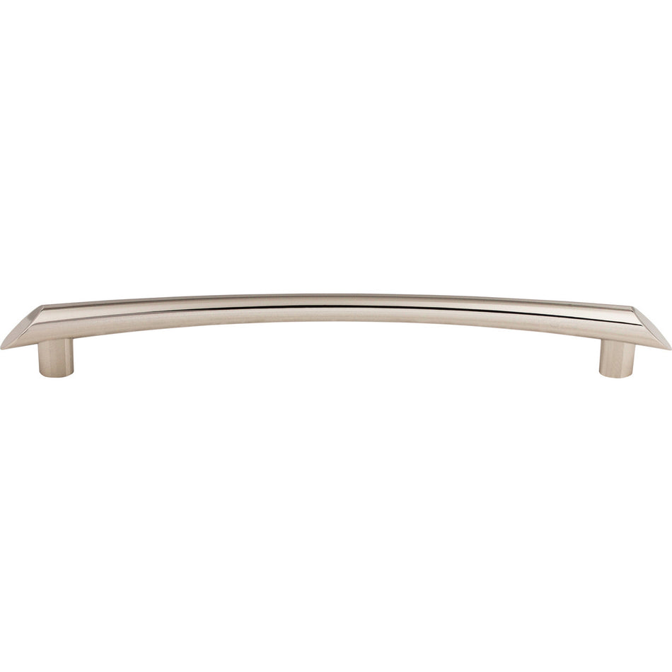Top Knobs TK788PN: 12" cc Edgewater Curved Bar Appliance Pull - Polished Nickel