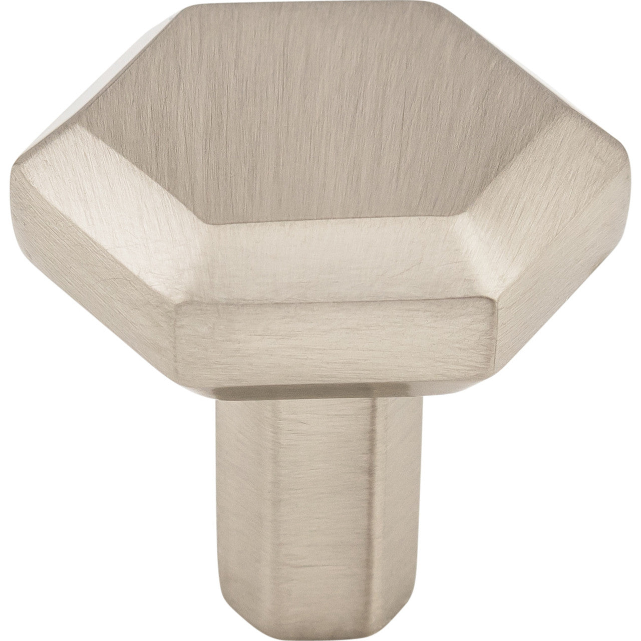 Top Knobs TK791BSN: 1-1/8" Lydia Hexagonal Cabinet Knob - Brushed Satin Nickel