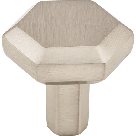 Top Knobs TK791BSN: 1-1/8" Lydia Hexagonal Cabinet Knob - Brushed Satin Nickel