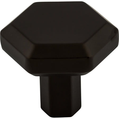 Top Knobs TK792BLK: 1-1/4" Lydia Hexagonal Cabinet Knob - Flat Black