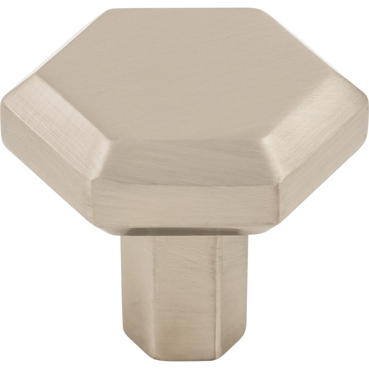 Top Knobs TK792BSN: 1-1/4" Lydia Hexagonal Cabinet Knob - Brushed Satin Nickel