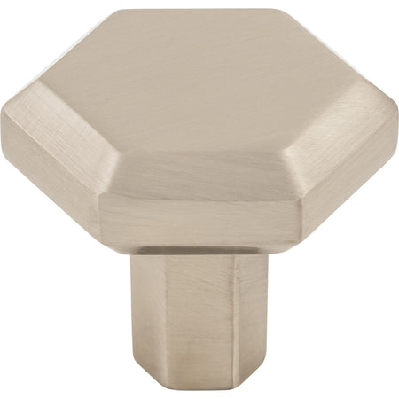 Top Knobs TK792BSN: 1-1/4" Lydia Hexagonal Cabinet Knob - Brushed Satin Nickel
