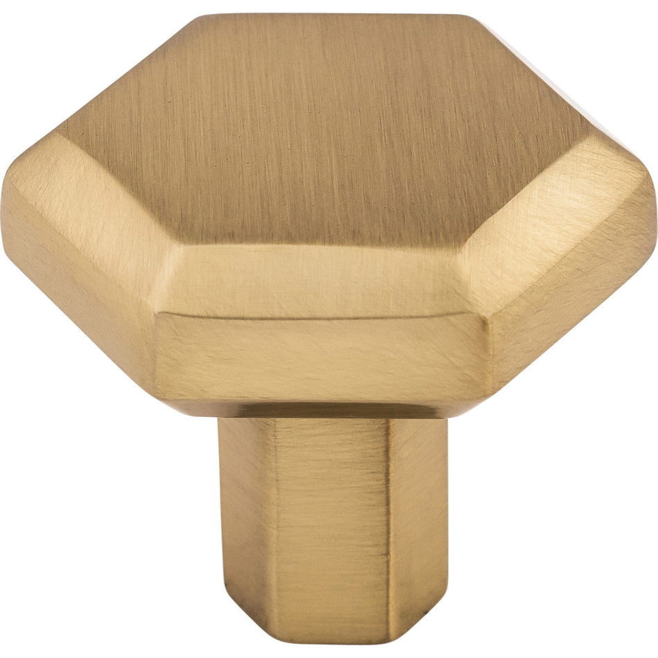 Top Knobs TK792HB: 1-1/4" Lydia Hexagonal Cabinet Knob - Honey Bronze