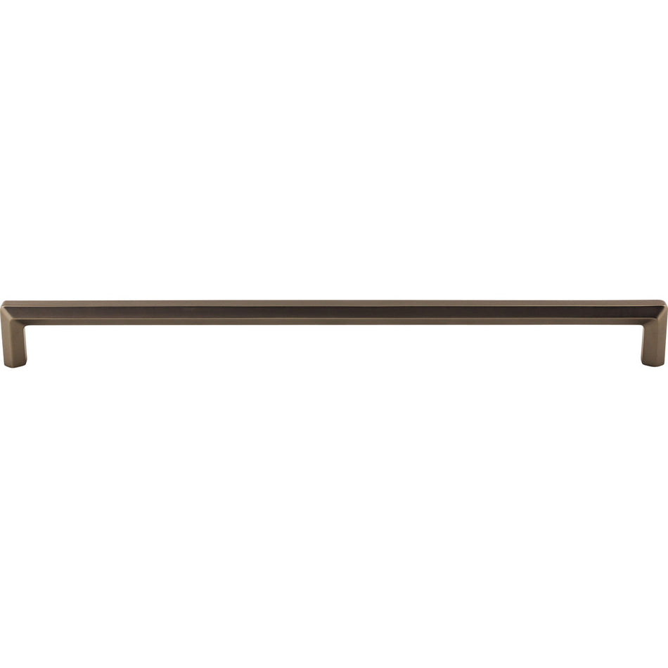 Top Knobs TK797AG: 12" cc Lydia Bar Cabinet Pull - Ash Gray