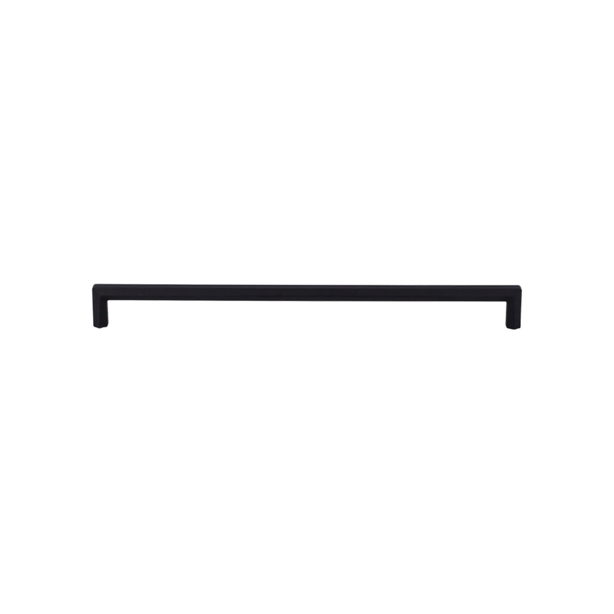 Top Knobs TK797BLK: 12" cc Lydia Bar Cabinet Pull - Flat Black