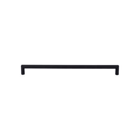 Top Knobs TK797BLK: 12" cc Lydia Bar Cabinet Pull - Flat Black
