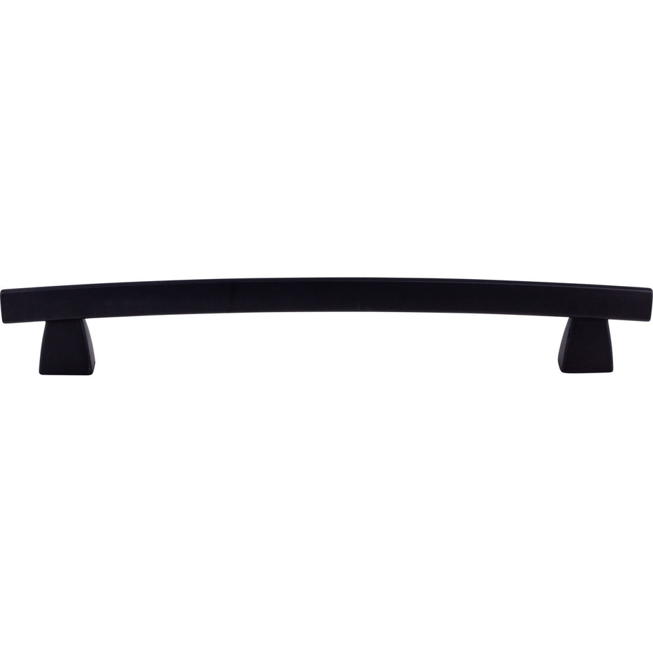 Top Knobs TK7BLK: 12" cc Arched Bar Appliance Pull - Flat Black