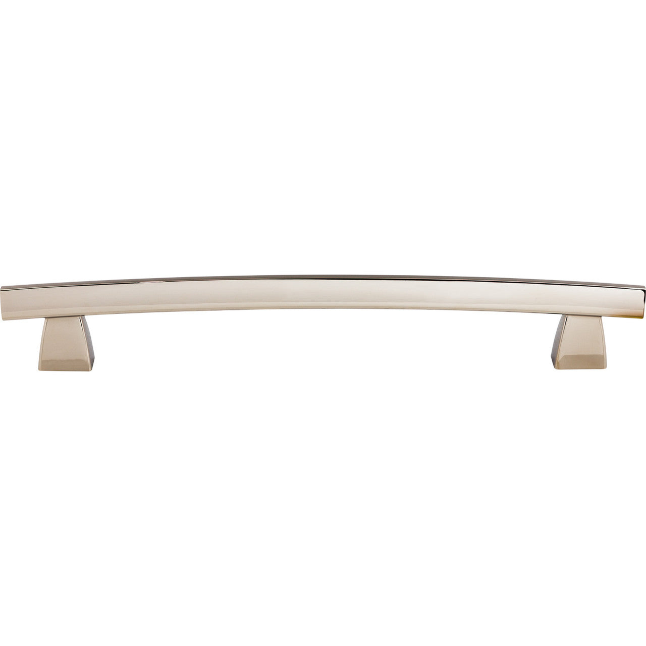 Top Knobs TK7PN: 12" cc Arched Bar Appliance Pull - Polished Nickel
