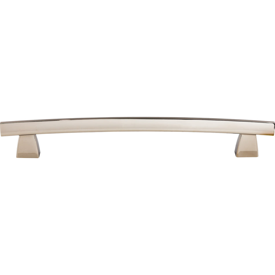 Top Knobs TK7PN: 12" cc Arched Bar Appliance Pull - Polished Nickel